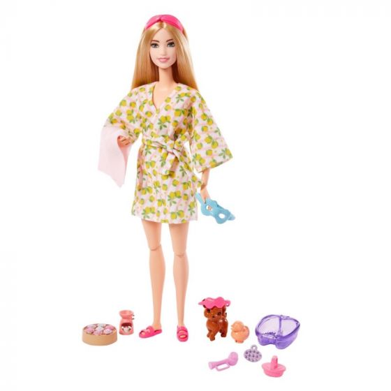 Barbie Wellness Self-Care Spa Day Doll Set with Puppy Hkt90 Multicolor Age- 3 Years & Above