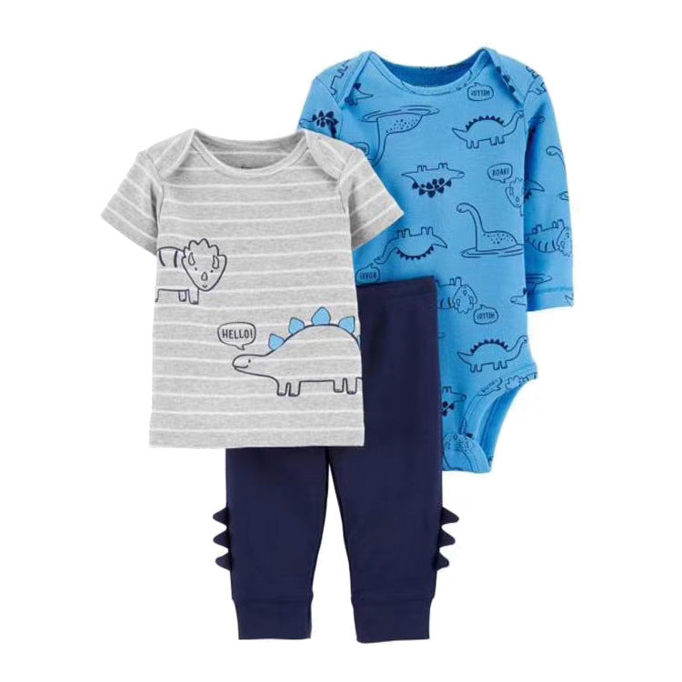 Carter's Infant Boys Hello Dinosaurs 3-Piece Bodysuits+ Leggings 3263 Blue/Grey