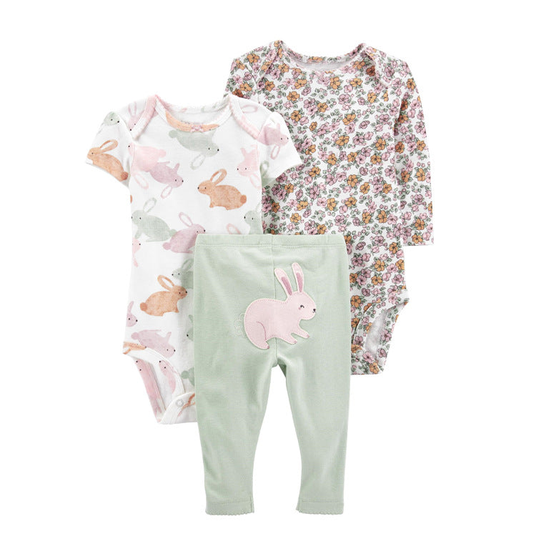 Carter's Infant Girls 3-Piece Flotal & Cute Bunny Bodysuits+ Leggings 32151 White/Pink/Green 