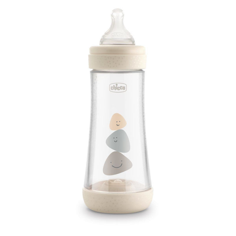 Chicco Perfect5 Feeding Bottle Fast Flow 330ml Beige Age- 4 Months & Above