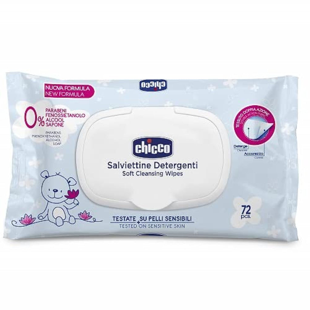 Chicco Wipes 72 pcs with Flip Cover Age- Newborn & Above