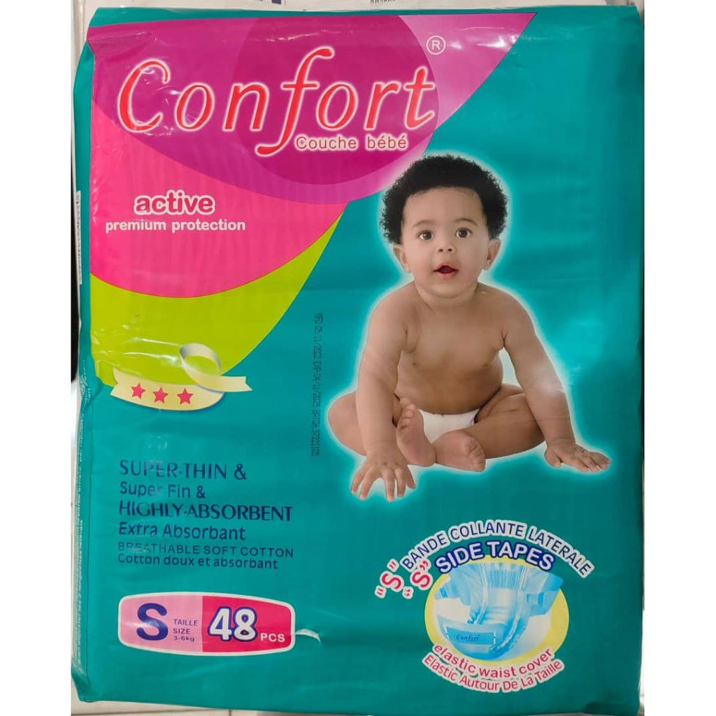 Confort Diaper Couche Active Baby Diapers Small 3-6Kg 48 Pieces