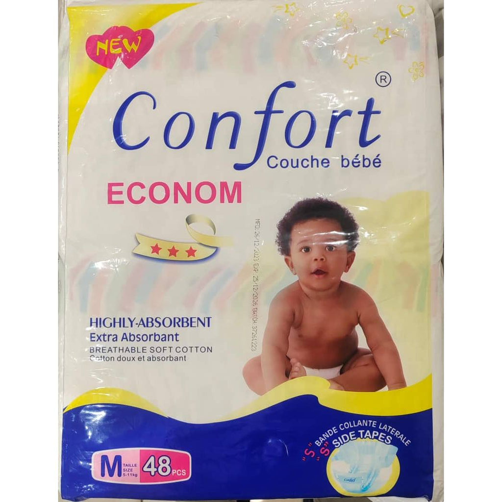 Confort Diaper Couche Econom Baby Diapers Medium 5-11Kg 48 Pieces