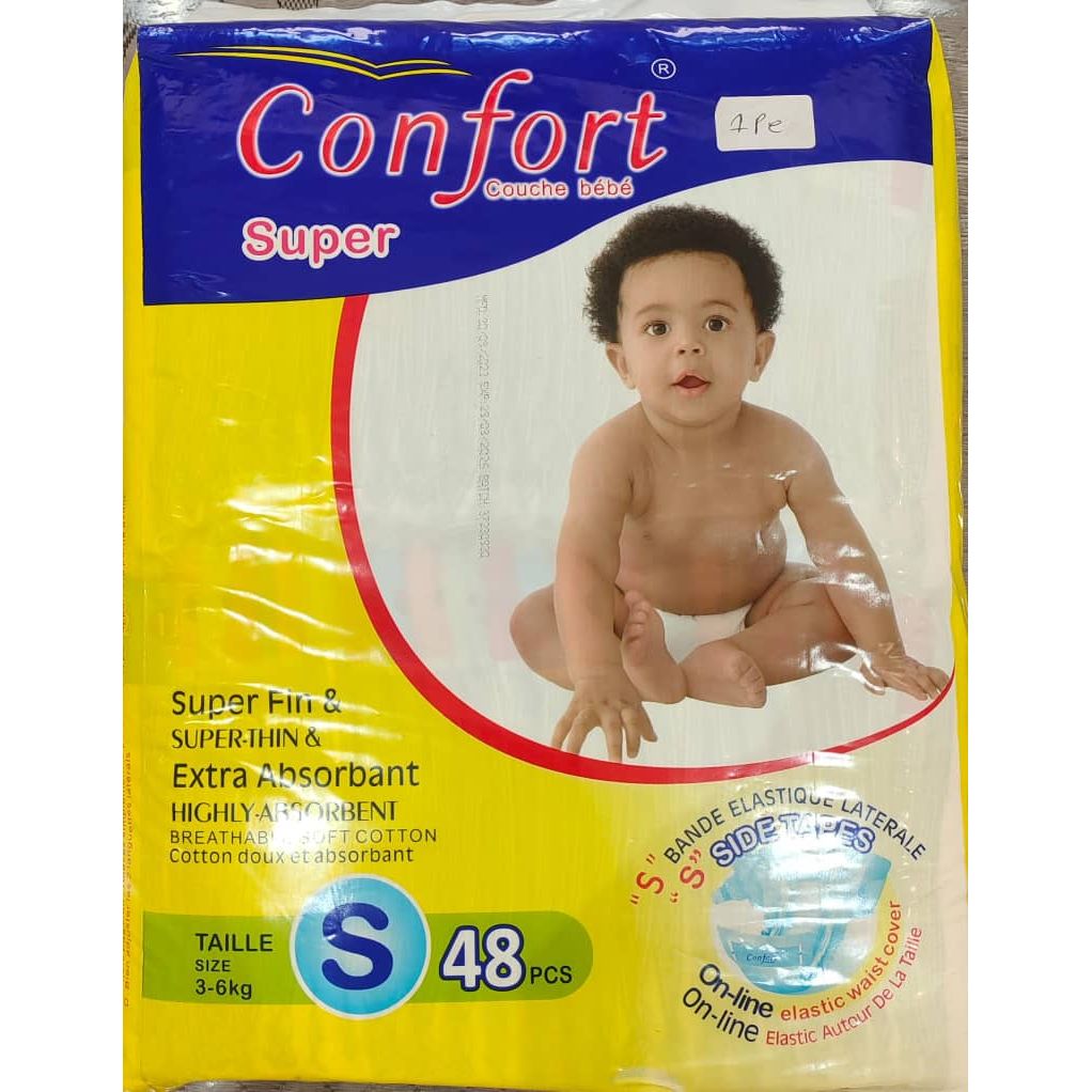 Confort Diaper Couche Super Baby Diapers Small 3-6 Kg 48 Pieces