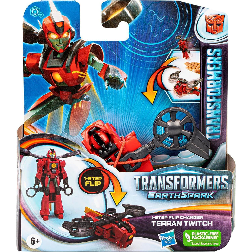 Hasbro Transformers Earthspark 1 Terran Twitch 1-Step Flip Changer Figure Age- 4 Years & Above