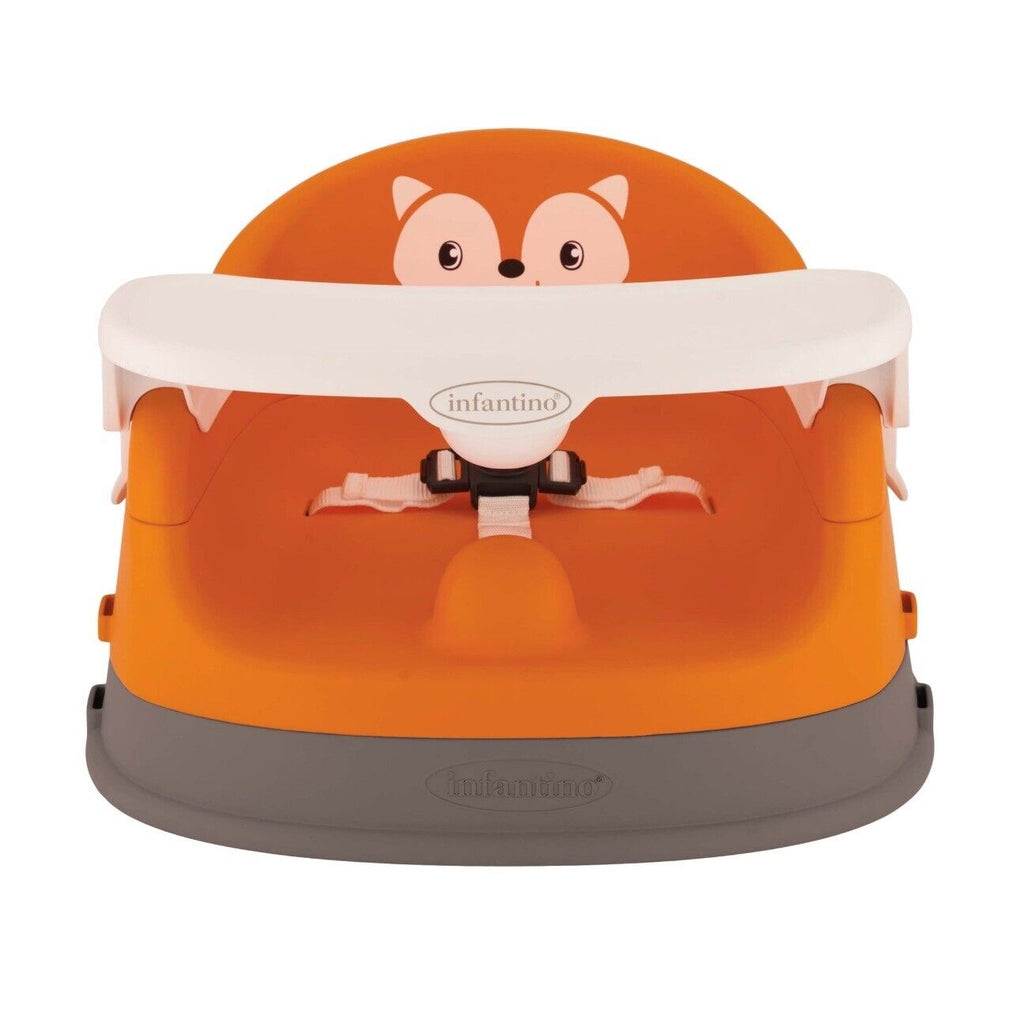 Infantino Grow-With-Me 4-in-1 Feeding Booster Seat Orange Age- 6 Months & Above (Holds upto 30 kg)