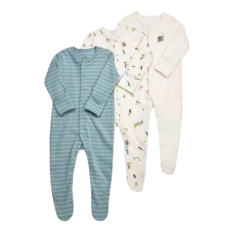 Mamas & Papas Infant Boys Printed & Striped Sleepsuits/Onesie Set of 3 WD58