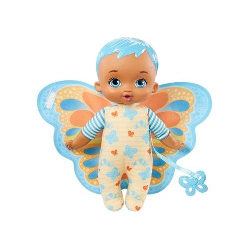 Mattel My Garden Baby My First Baby Butterfly Doll (23 cm) with Swaddle Blue Hbh38 Age- 18 Months & Above