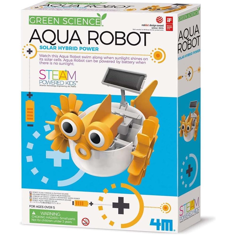 4M Aqua Robot with Solar Hybrid Power Multicolor Age- 5 Years & Above
