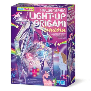 4M Kidzmaker Holographic Origami Unicorn-Multicolor for Age-5 Years & Above