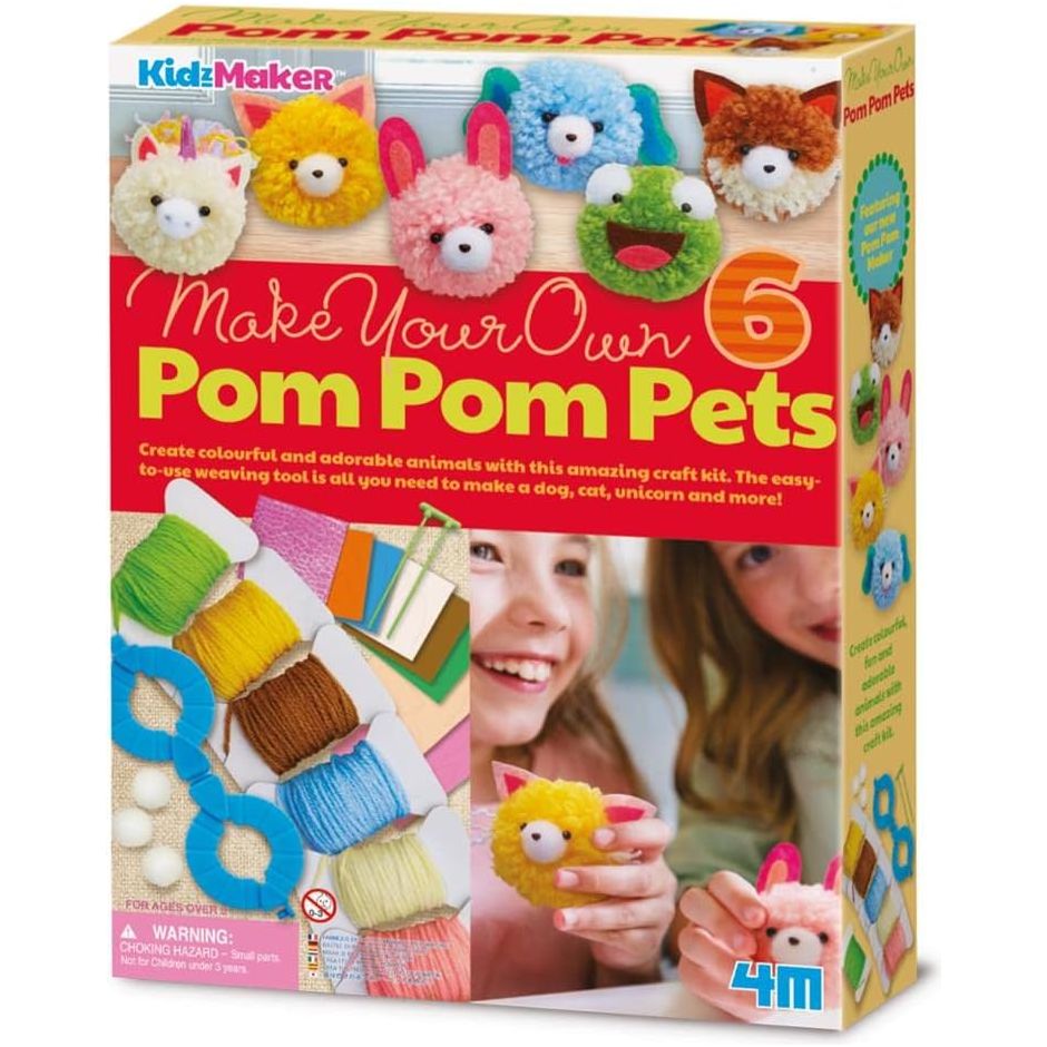 4M Make Your Own Pom Pom Pets Age- 5 Years & Above