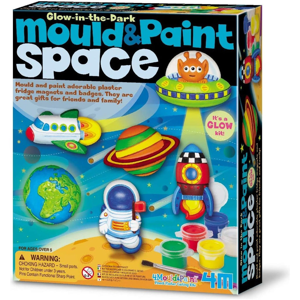 4M Mould & Paint Glow Space Age- 5 Years & Above