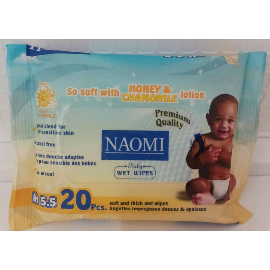 Naomi Baby Honey&Camomile Baby Wipes 20Pcs
