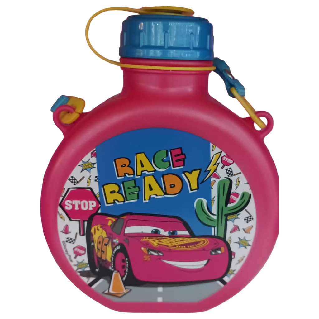 Stor Explorer Cateen 670 Ml Cars Lets Race(51570) 670 Ml Kids Water Bottle with Shoulder Strap Age-5 Years & Above