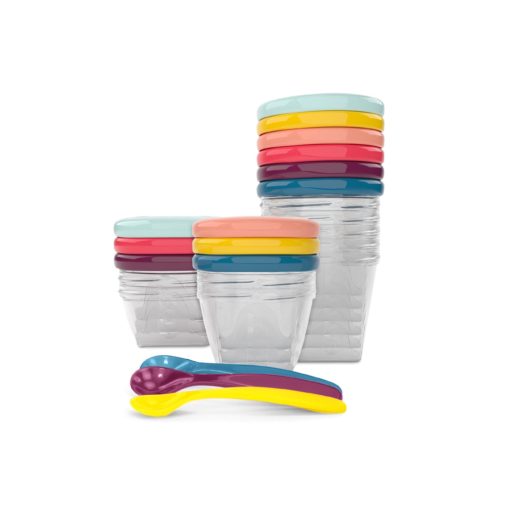 Babymoov 15-Piece Multi-set Baby Bowls + Spoons Set Multicolor Age-4 Months & Above