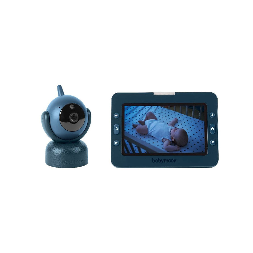 Babymoov 5" YOO Master Plus 360-degree Video Baby Monitor Blue Age- Newborn & Above