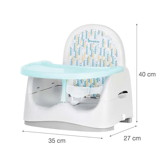 Badabulle Trendy Meal Feeding Comfort Booster Seat Grey/ Blue Age- 6 Months to 36 Months (up to 15 kg)