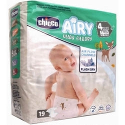 Chicco Airy Ultra Fit & Dry Baby Diapers Size 4 (7-18Kg) 19Pcs