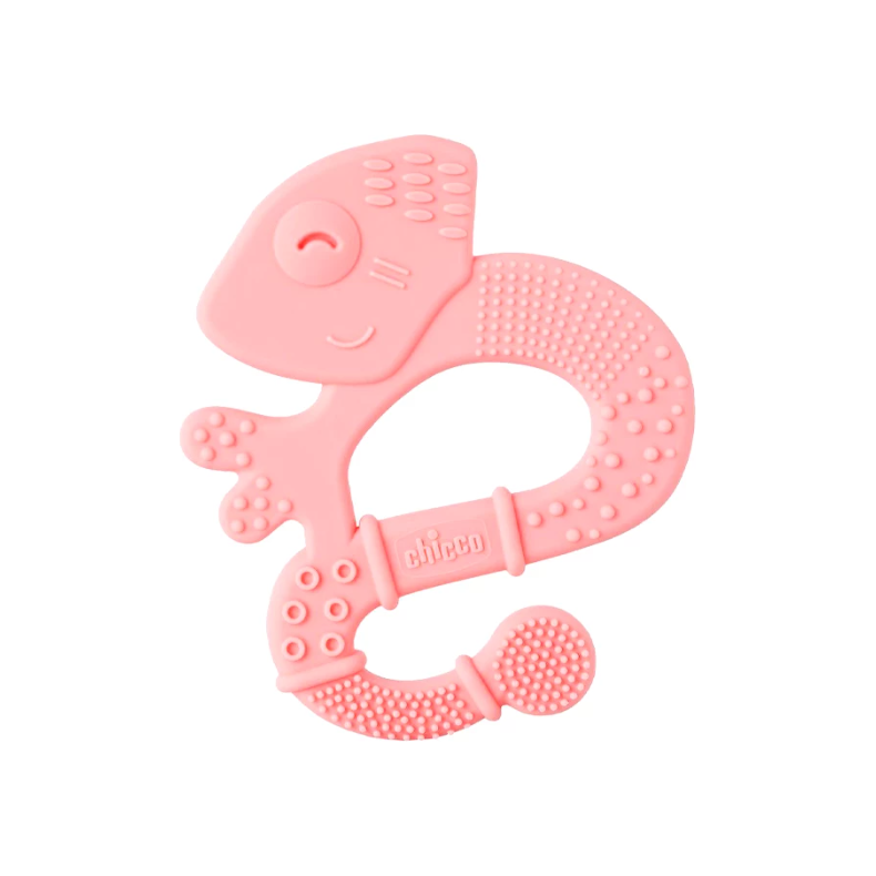 Chicco Baby Lizard Silicone Super Soft Teether Pink Age- 2 Months & Above