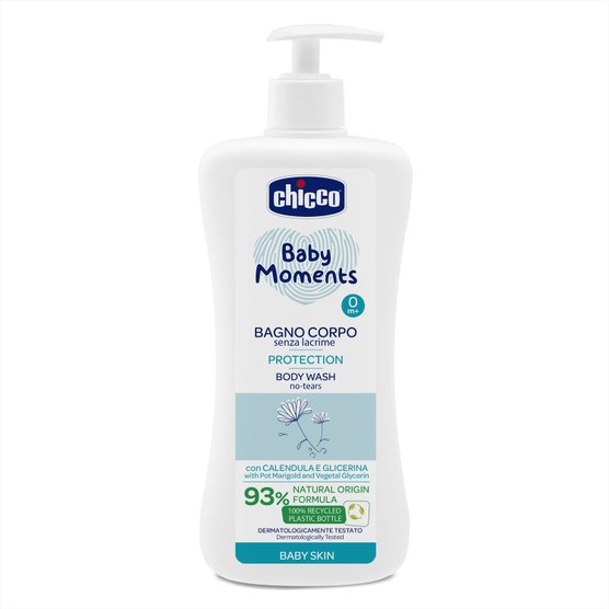 Chicco Baby Moments Body Wash No-Tears Protection for Baby Skin 750ml Age- Newborn & Above
