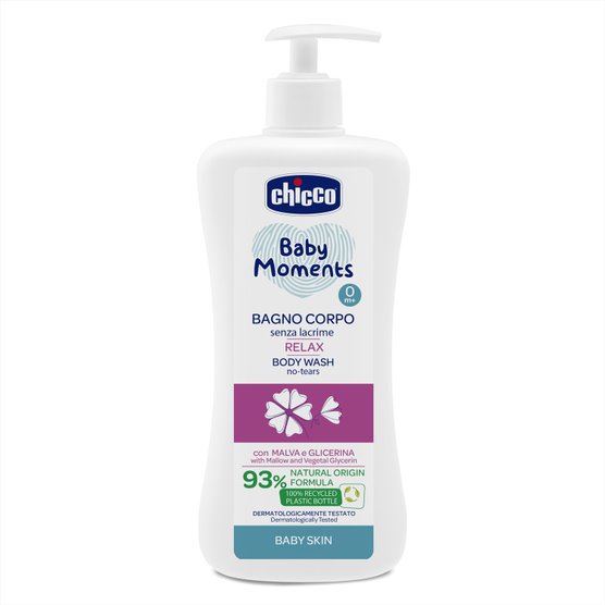 Chicco Baby Moments Body Wash No-Tears Relax for Baby Skin 500ml Age- Newborn & Above