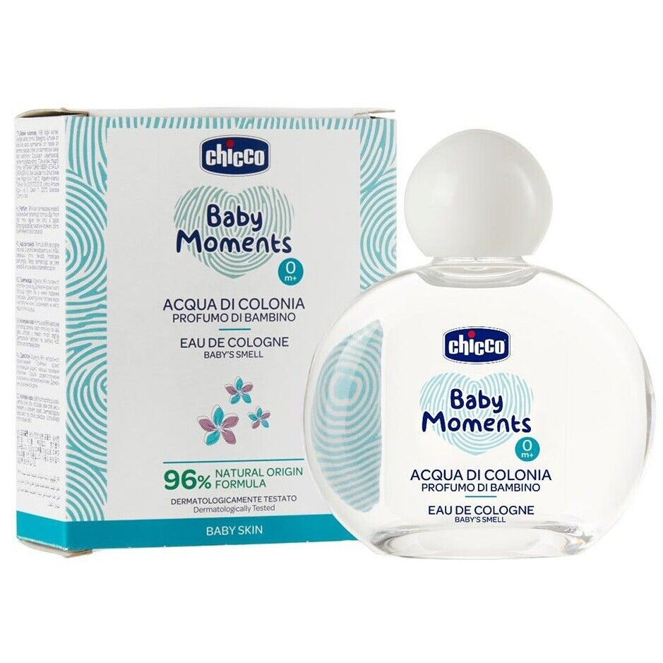 Chicco Baby Moments Eau De Cologne Spray Refreshing and Delicate for Babies 100ml Age- Newborn & Above