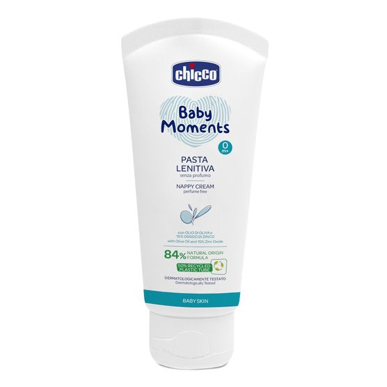 Chicco Baby Moments Nappy Cream Perfume Free for Baby Skin 100ml Age- Newborn & Above