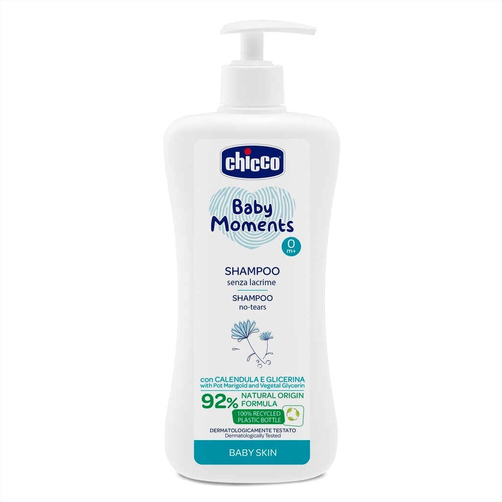 Chicco Baby Moments No-Tears Shampoo for Babies 500ml Age- Newborn & Above