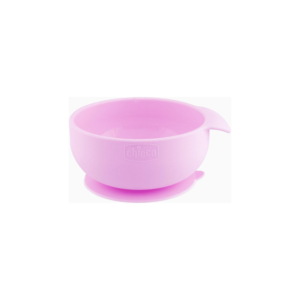 Chicco Bowl Silicone Suction Pink 6M+(1022110)