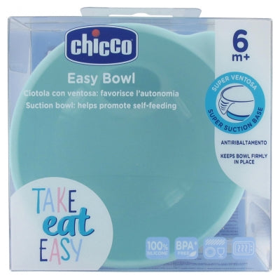 Chicco Bowl Silicone Suction Teal 6M+(1022120)