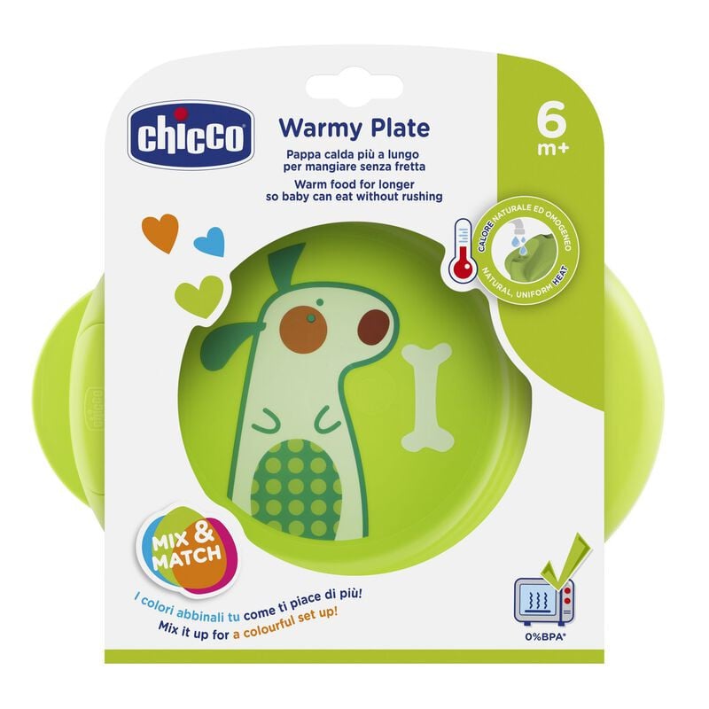 Chicco Kids Warmy Plate Green Age- 6 Months & Above