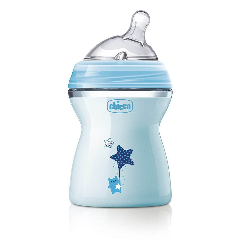 Chicco Natural Feeling Infant Boys Feeding Bottle Blue 250Ml  Age- 2 Months & Above