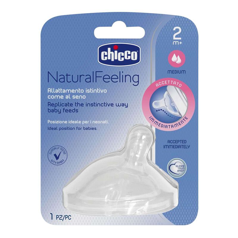 Chicco Natural Feeling Medium Flow Teat Age- 2 Months & Above