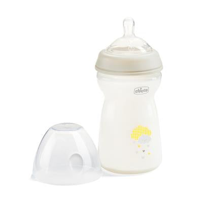Chicco Natural Feeling Medium Flowing Baby Feeding Bottle 330ml Age- 6 Months & Above