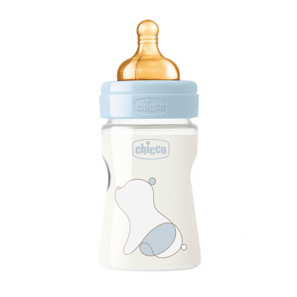  Chicco Original Touch Baby Feeding Bottle Blue 150Ml Age- Newborn & Above