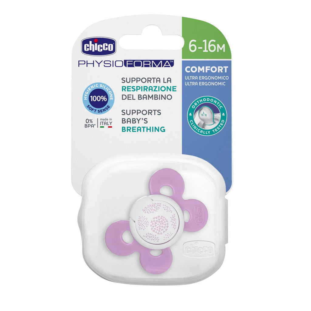 Chicco Physio Comfort Silicone Teether Pink Age- 6 Months to 12 Months