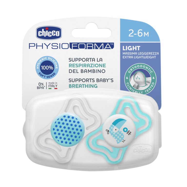  Chicco Physio Light Infant Boys Silicone Teethers Pack of 2 Age- 2 Months to 6 Months
