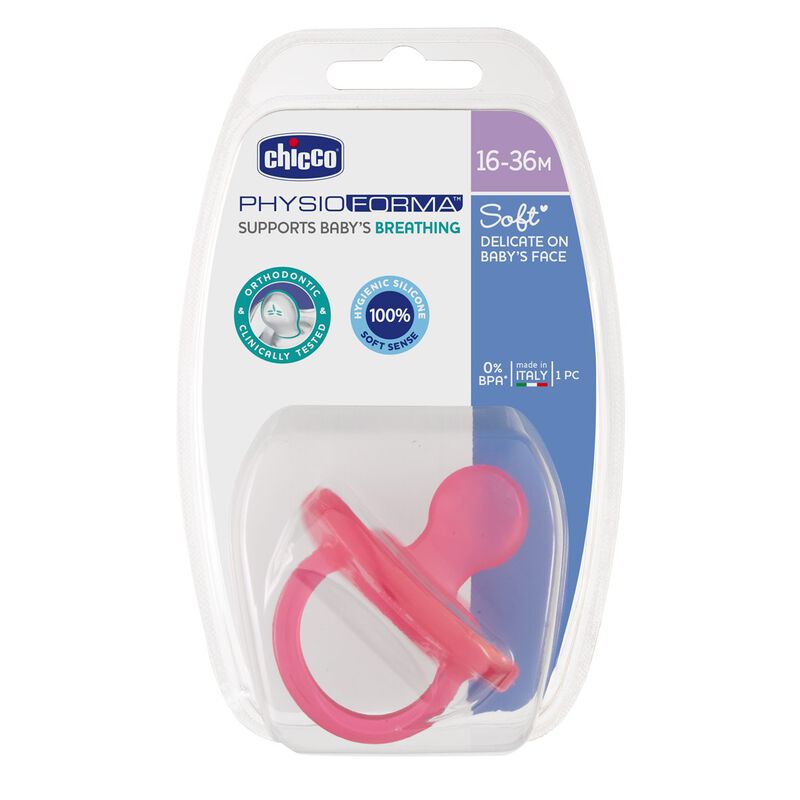Chicco Physio Soft Baby Girls Soothers Pink Age- 16 Months to 36 Months