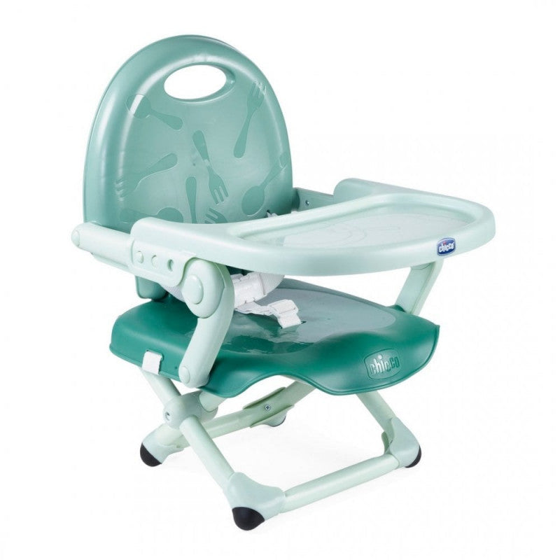 Chicco Pocket Snack Compact Booster Highchair Sage Green Age 6 Months & Above
