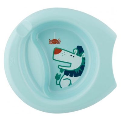 Chicco Toddlers Easy Feeding Plate Blue  Age- 6 Months & Above