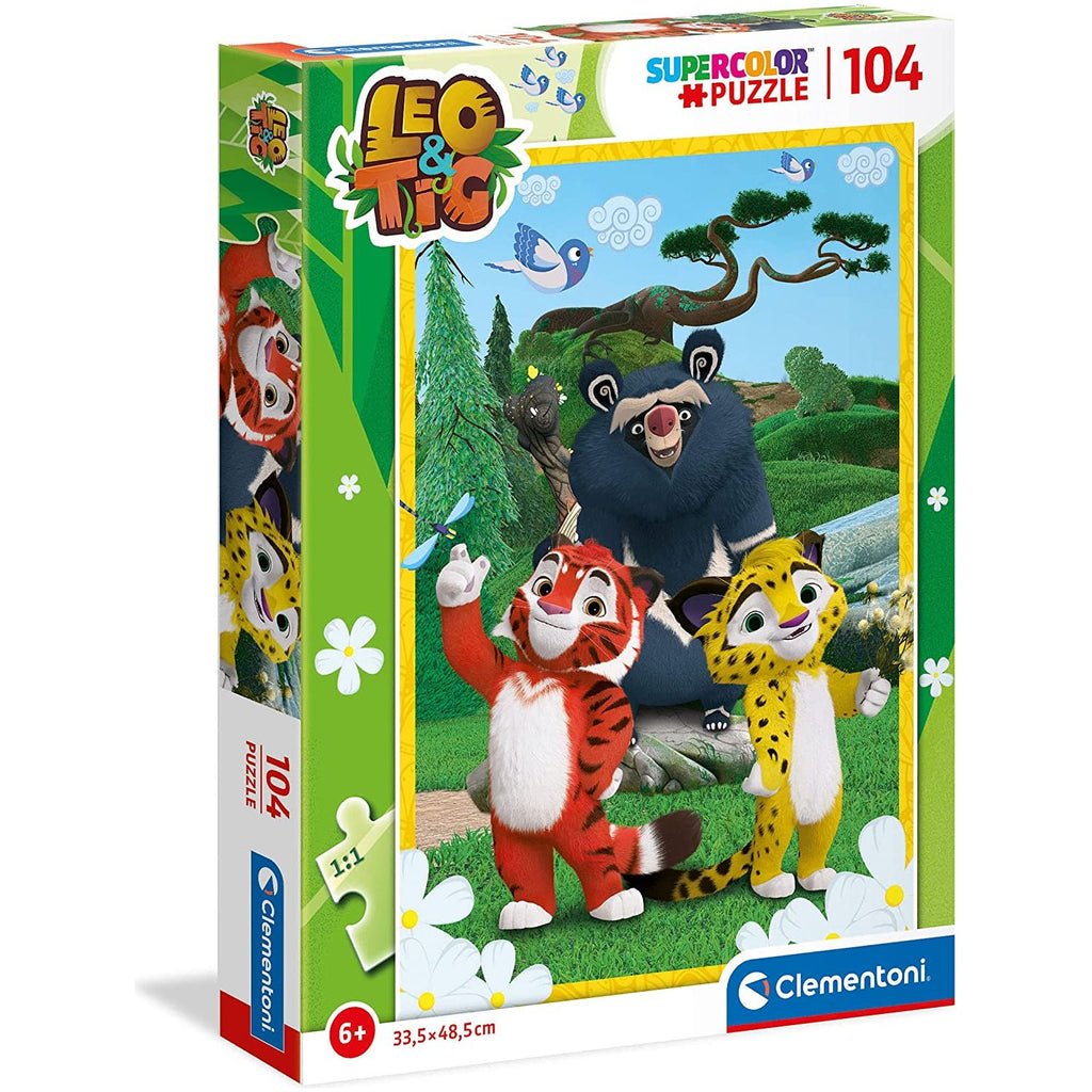 Clementoni Puzzles 104 Leo & Tig(27547) Age-5 Years & Above