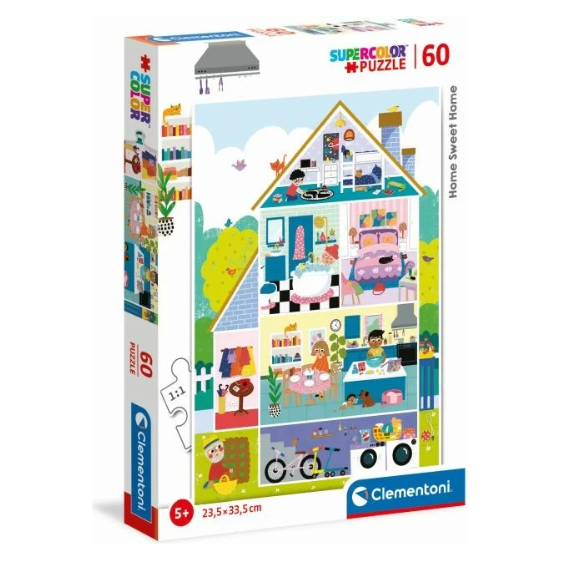 Clementoni Puzzles 60 Home Sweet Home(26062) Age-5 Years & Above