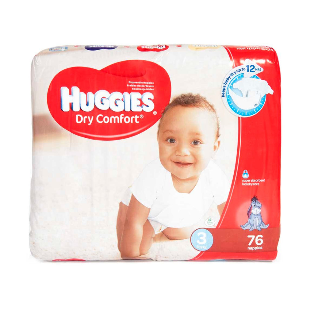 Huggies Dry Comfort Baby Diapers Size 3 (6-10Kg) 76Pcs