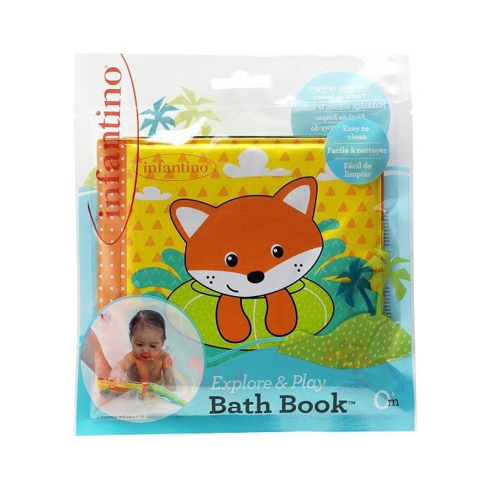 Infantino Explore & Play Soft Bath Book Multicolor Age- Newborn & Above