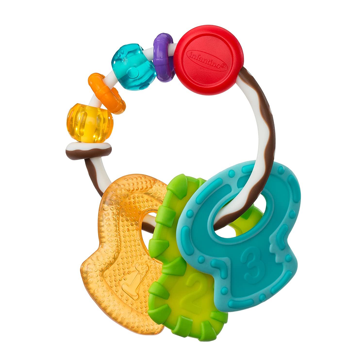 Infantino Go Gaga Slide & Chew Teether Keys Multicolor Age-6 Months & Above