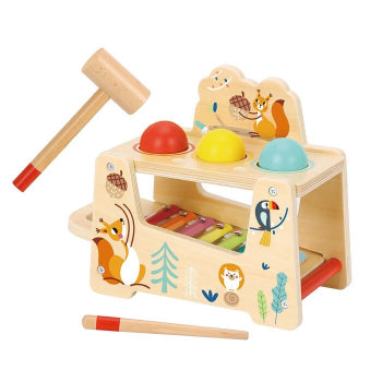 Tooky Toy 2-in-1 Pound &Tap Bench  Multicolor Age- 12 Months & Above