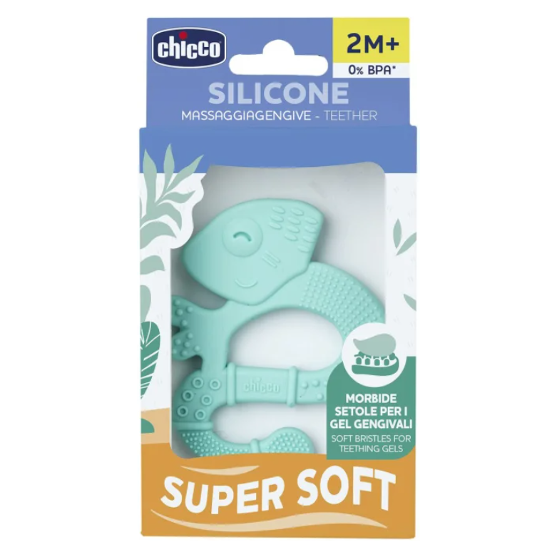 Chicco Baby Lizard Silicone Super Soft Teether Blue Age- 2 Months & Above