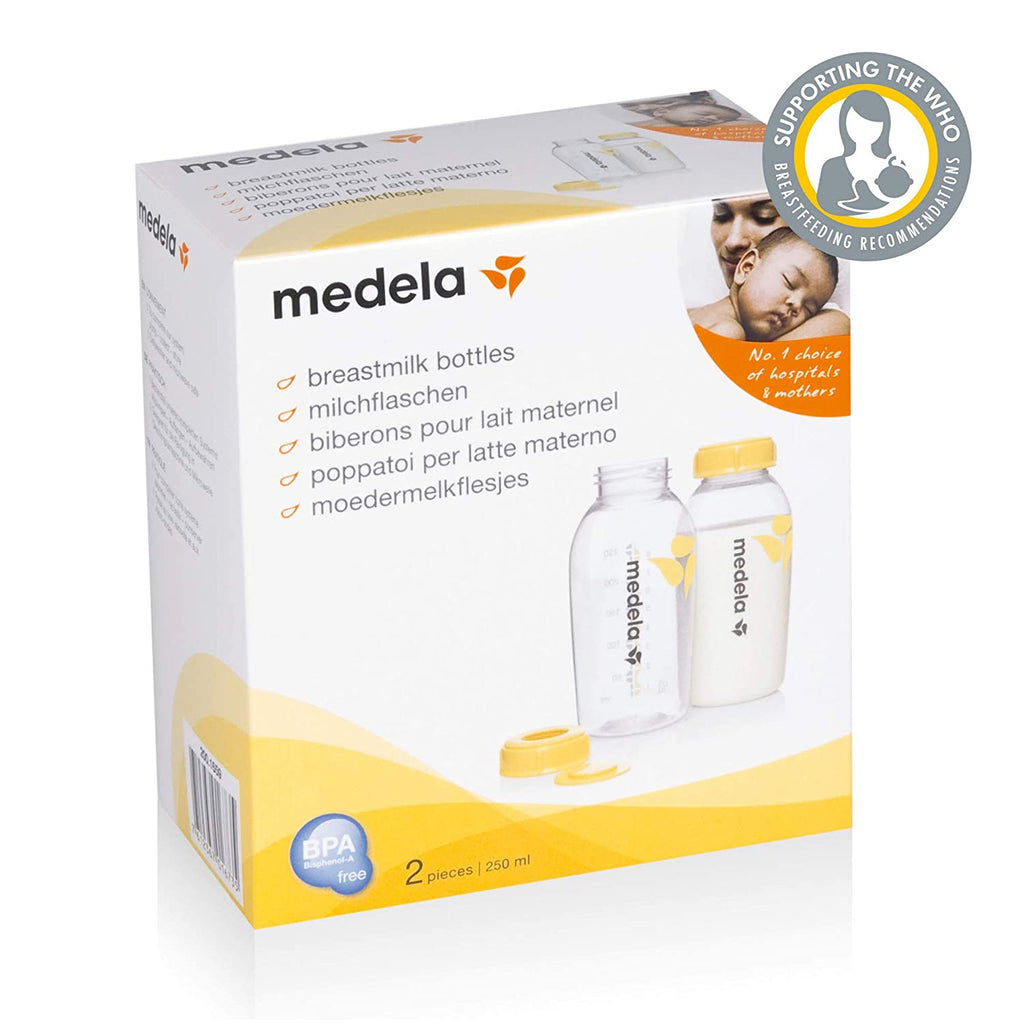 Medela Breast Milk Storage Bottles 250ml 2 Pack