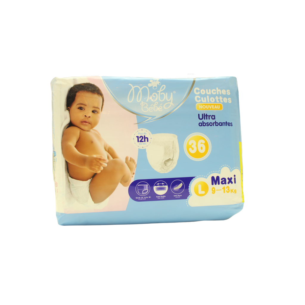 Mobybebe Baby Pant Style Diapers (9-13 Kg) 36Pcs