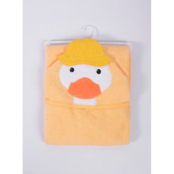 Motherschoice Baby Duck 3D Hooded Towel (84x84cm) Orange IT9238 Age- Newborn & Above